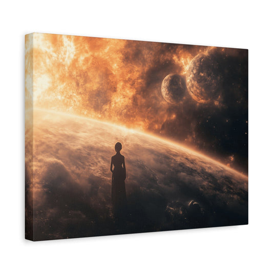 Cosmic Canvas Art Print, Space Wall Decor, Sci-Fi Home Decor, Galaxy Artwork, Astronaut Print, Celestial Gift Ideas