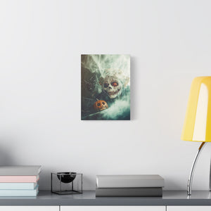 Spooky Halloween Wall Art, Framed Canvas Print, Haunted Decor, Gothic Artwork, Home Decor for Fall Celebrations