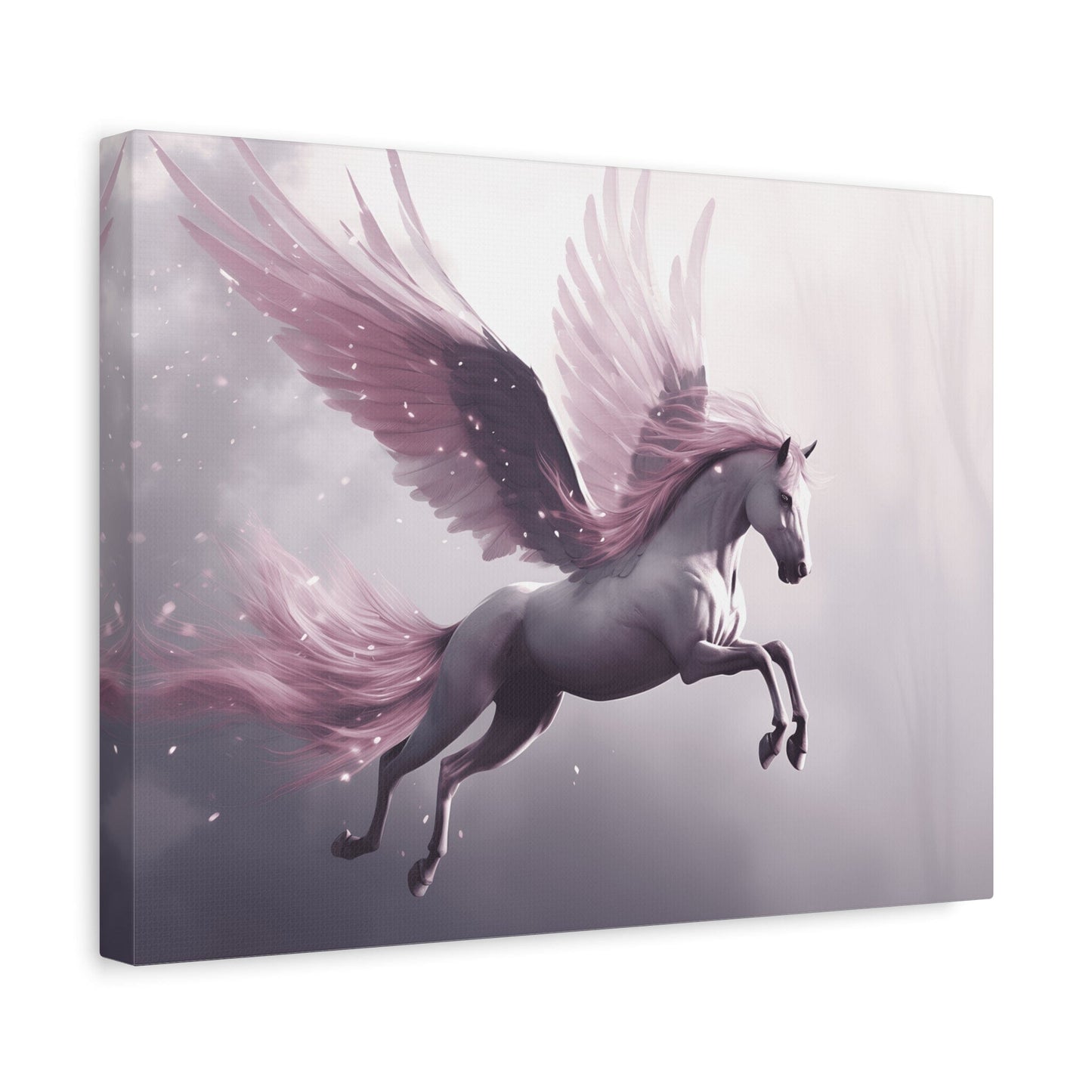 Fantasy Winged Horse Canvas Wall Art, Magical Home Décor, Gift for Horse Lovers, Fairy Tale Art, Dreamy Artwork