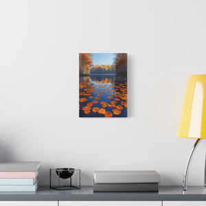 Autumn Reflections Canvas Print, Fall Decor, Nature Wall Art, Home Interior, Seasonal Artwork, Perfect Gift for All Occasions