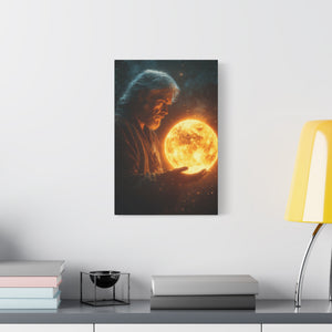 Celestial Guardian Matte Canvas Art, Mystic Wall Decor, Inspiring Home Office Decor, Cosmic Artwork, Spiritual Gift Idea