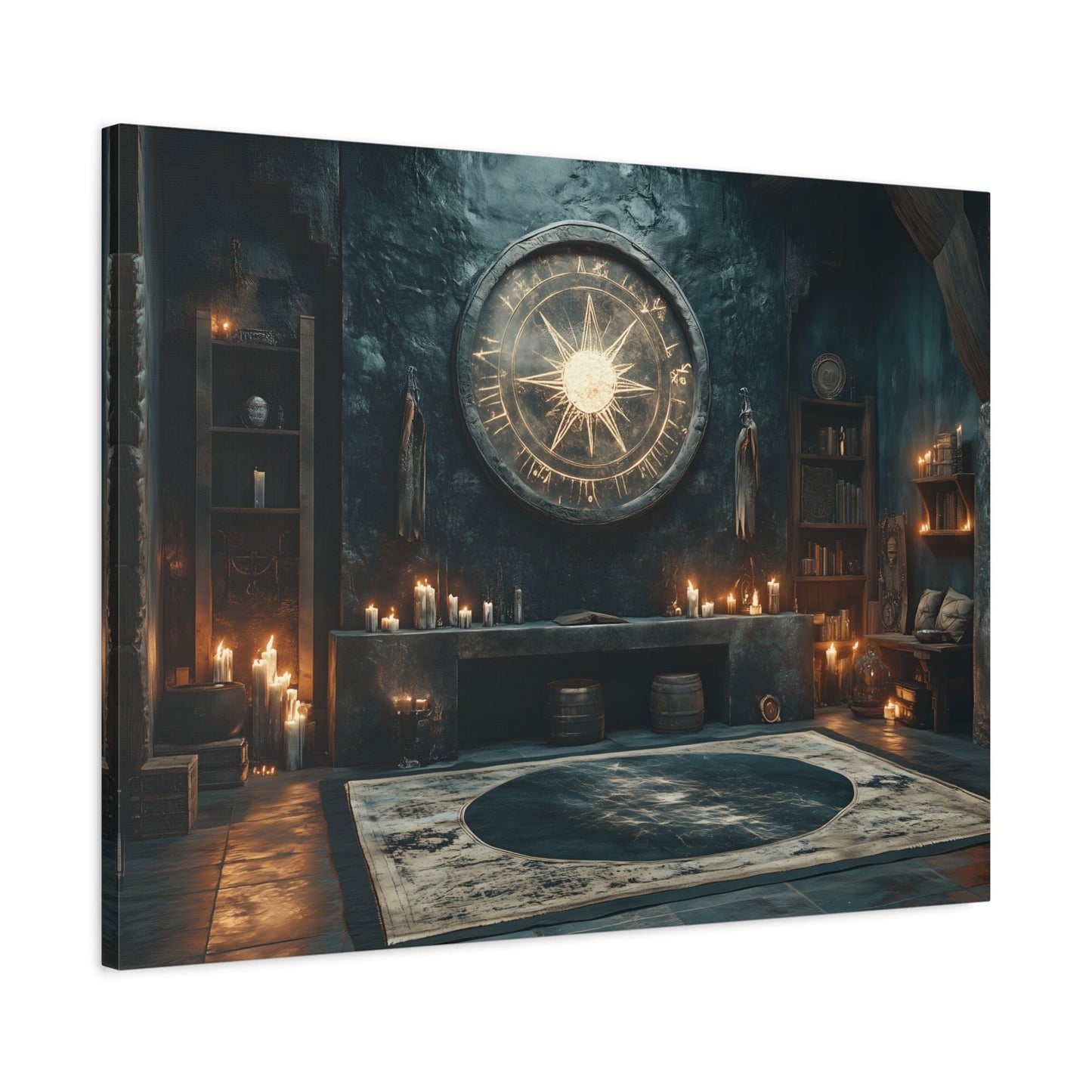 Mystical Matte Canvas Wall Art, Gothic Home Decor, Spiritual Room Decoration, Witchy Aesthetic, Bohemian Wall Hanging