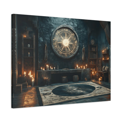 Mystical Matte Canvas Wall Art, Gothic Home Decor, Spiritual Room Decoration, Witchy Aesthetic, Bohemian Wall Hanging