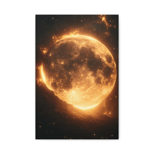 Stretched Canvas Wall Art - Radiant Moon Design