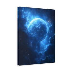 Stellar Canvas Art Print, Galaxy Wall Décor, Celestial Home Decoration, Starry Night Artwork, Cosmic Blue Decor