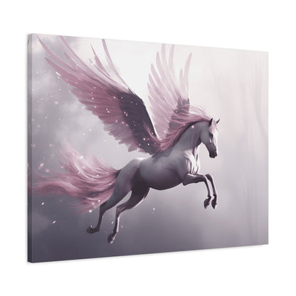 Fantasy Winged Horse Canvas Wall Art, Magical Home Décor, Gift for Horse Lovers, Fairy Tale Art, Dreamy Artwork