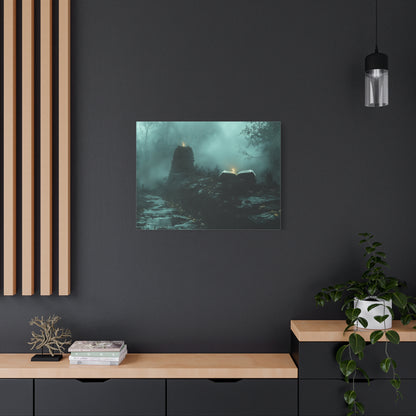 Mystical Book Canvas Art, Enigmatic Wall Decor, Fantasy Themed Home Decor, Gift for Book Lovers, Unique Art Piece, Wall Art for Halloween
