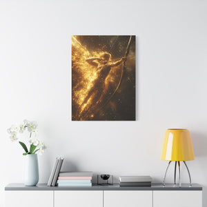 Celestial Golden Archer Canvas Print, Sagittarius Artwork
