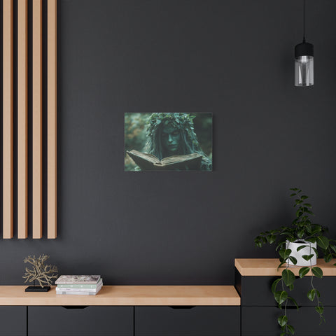 Forest Goddess Art Canvas Wall Décor, Nature Lover Gift, Boho Home Decoration, Fantasy Artwork, Unique Gift Idea