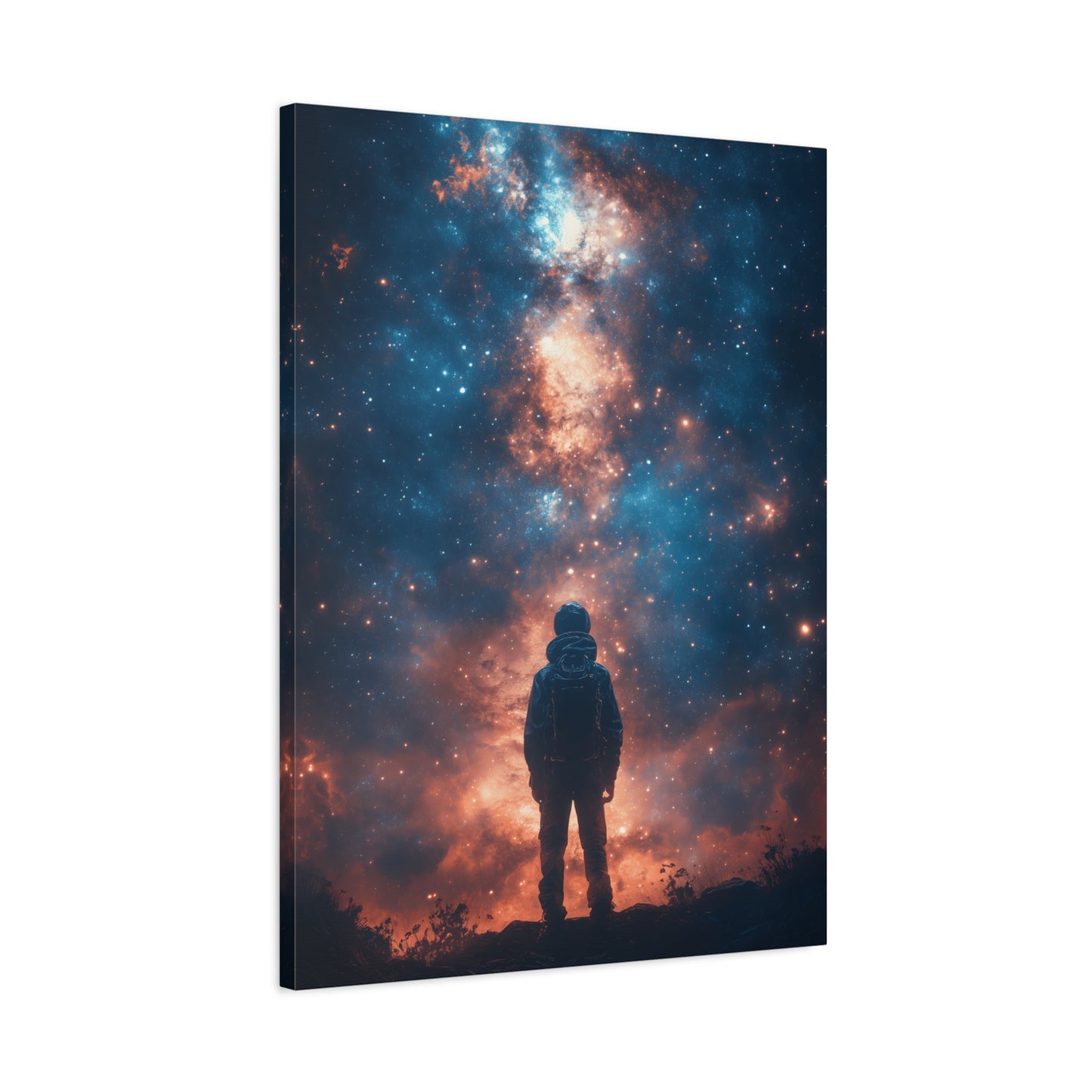 Cosmic Wall Art Canvas Print, Space Decor, Astronaut Artwork, Universe Gift, Galaxy Decoration, Sci-Fi Home Gallery