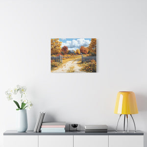 Autumn Landscape Canvas Print, Fall Decor, Farmhouse Wall Art, Nature Artwork, Seasonal Home Decoration