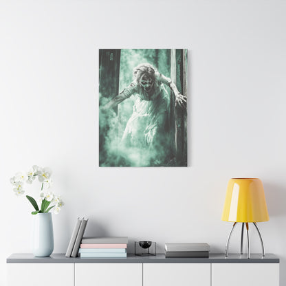 Haunting Matte Canvas Print, Wall Art for Halloween, Scary Decor, Spooky Home Decoration, Horror Lovers Gift, Creepy Artwork