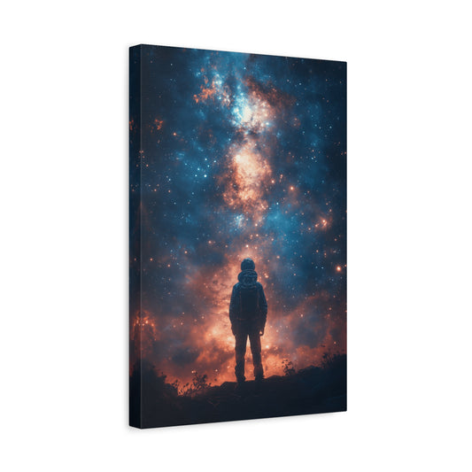 Cosmic Wall Art Canvas Print, Space Decor, Astronaut Artwork, Universe Gift, Galaxy Decoration, Sci-Fi Home Gallery