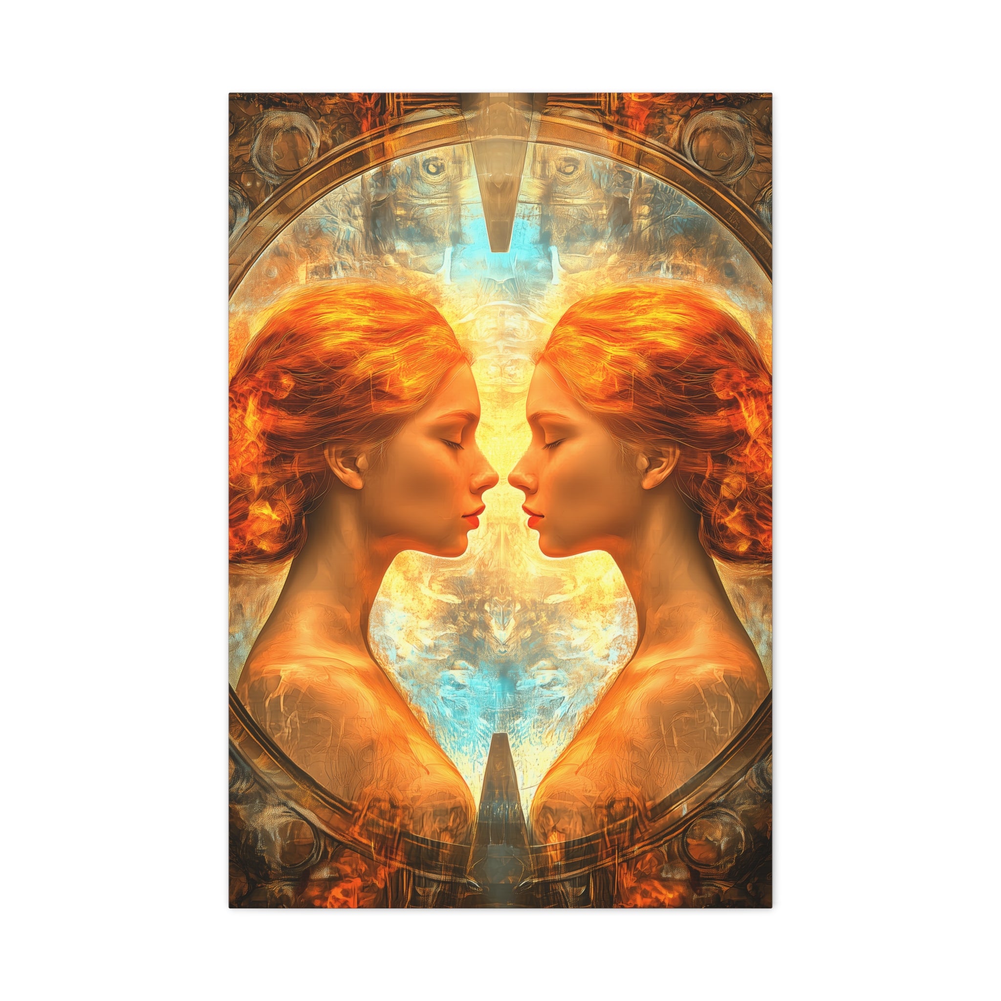 Artistic Gemini Canvas Print, Home Decor, Gallery Artwork, Unique Gift, Contemporary Art