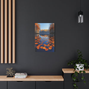 Autumn Reflections Canvas Print, Fall Decor, Nature Wall Art, Home Interior, Seasonal Artwork, Perfect Gift for All Occasions