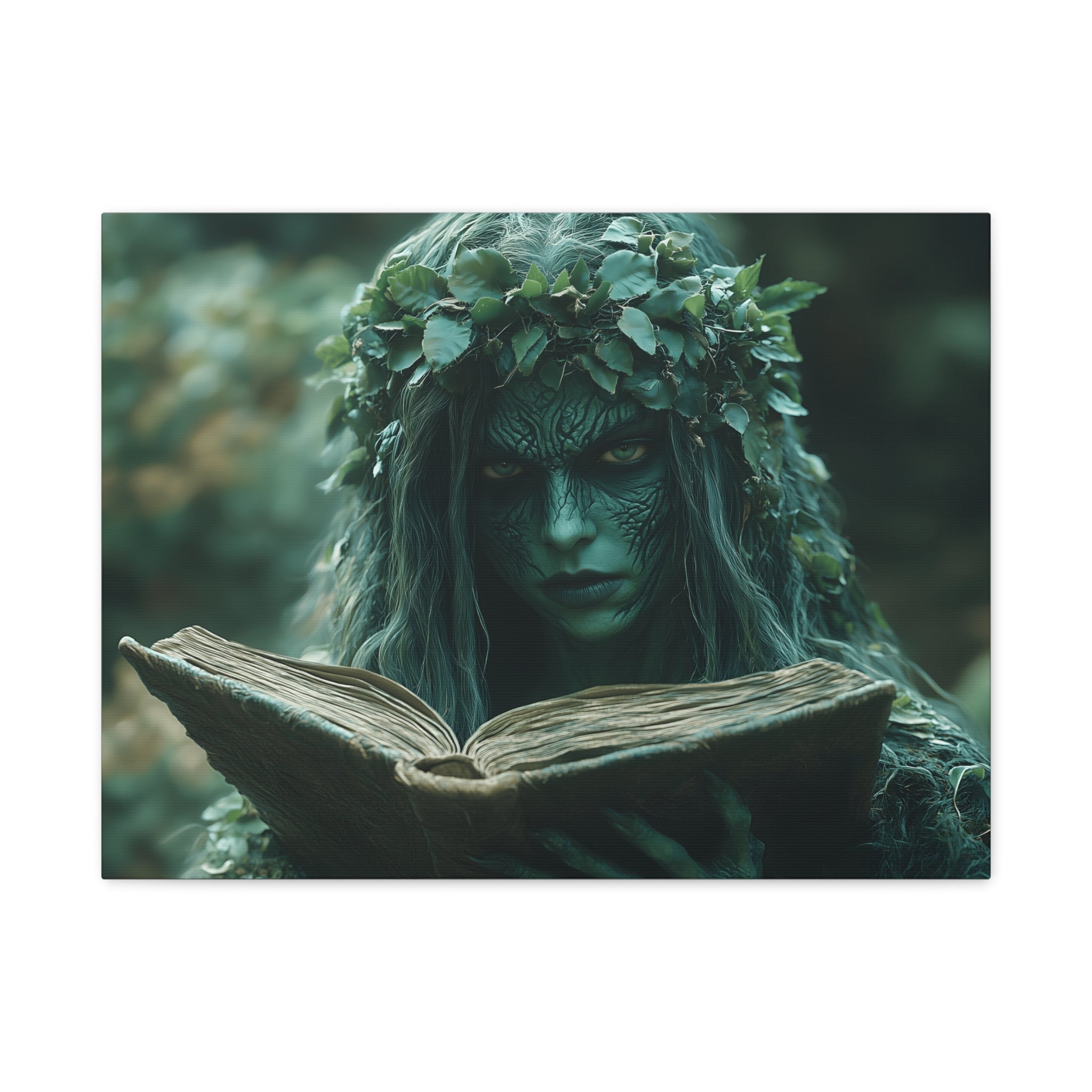 Forest Goddess Art Canvas Wall Décor, Nature Lover Gift, Boho Home Decoration, Fantasy Artwork, Unique Gift Idea
