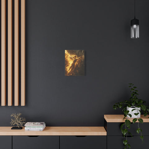Golden Archer Canvas Print, Celestial Wall Art, Inspirational Home Decor, Rustic Gift, Fantasy Artwork