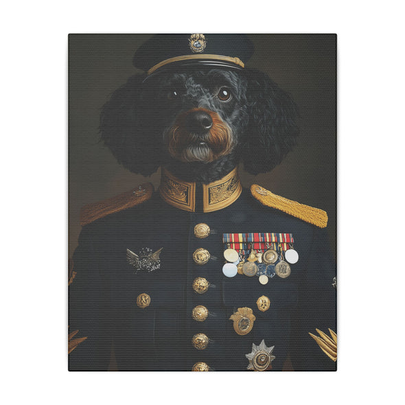 Dog, Poodle, Military, Military Dress, Army, Air Force, Navy, Marines, Dog Wall Art, Dog Art, Military Wall Art, Military Art