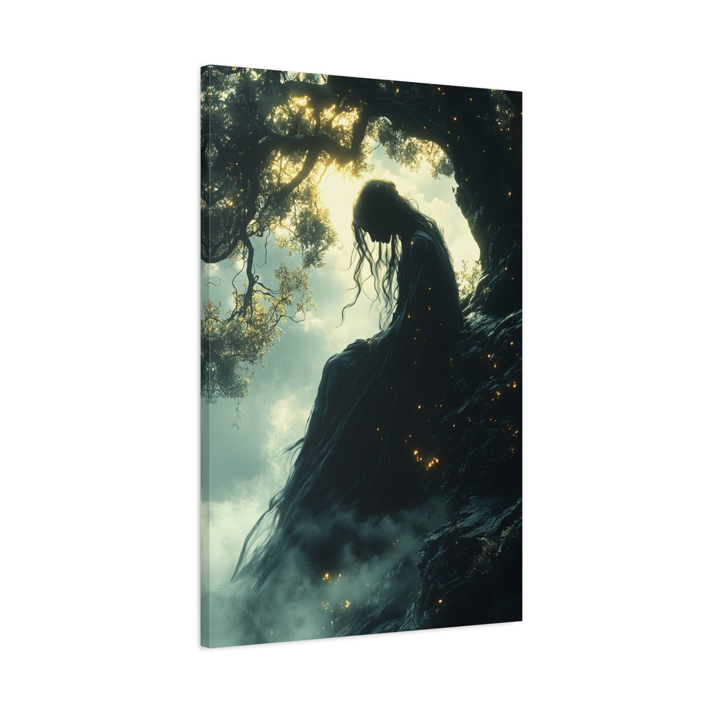 Mystical Forest Canvas Art, Dreamy Home Decor, Bohemian Wall Art, Enchanted Forest Print, Ethereal Nature Artwork, Gift for Nature Lovers