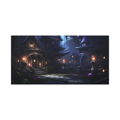 Ethereal Mystic Village Canvas Print, Perfect Wall Art for Fantasy Lovers, Home Décor, Gift Idea for Special Occasions, Magical Scene