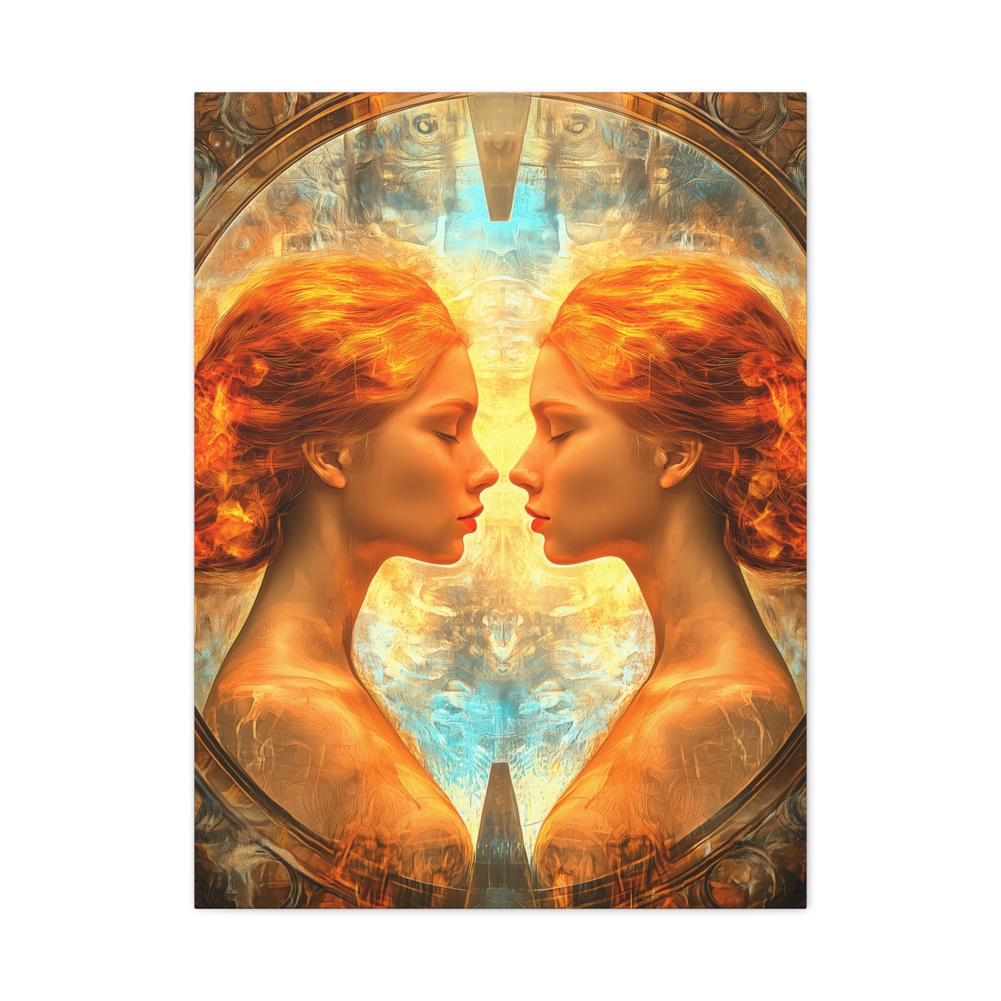 Artistic Gemini Canvas Print, Home Decor, Gallery Artwork, Unique Gift, Contemporary Art