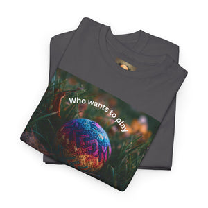 Playful Unisex Heavy Cotton Tee featuring humorous hacky sack graphic, perfect for casual wear.