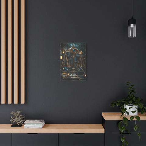 Celestial Scales Canvas Art, Starry Balance Wall Decor, Astrology Gift, Cosmo Home Decor, Spiritual Artwork, Zodiac Decoration