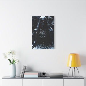 Gothic Canvas Art, Dark Aesthetic Print, Macabre Decor, Skull Artwork, Spooky Home Decor, Halloween Decoration, Unique Wall Art
