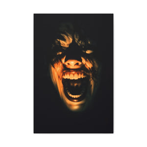 Screaming Face Art Print Canvas, Horror Wall Decor, Macabre Home Accent, Gothic Room Art, Unique Gift Idea
