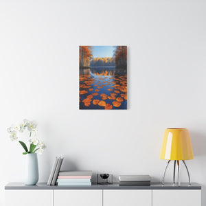 Autumn Reflections Canvas Print, Fall Decor, Nature Wall Art, Home Interior, Seasonal Artwork, Perfect Gift for All Occasions