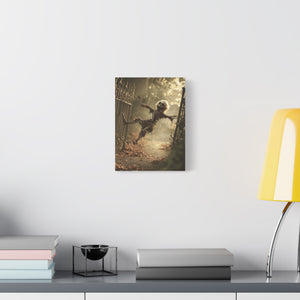 Halloween Skeleton Canvas Wall Art, Spooky Home Decor, Ghoulish Gift, Autumn Decoration, Creepy Wall Hanging