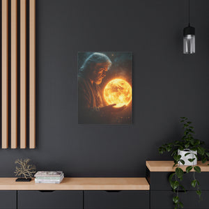 Celestial Guardian Matte Canvas Art, Mystic Wall Decor, Inspiring Home Office Decor, Cosmic Artwork, Spiritual Gift Idea