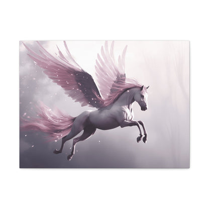 Fantasy Winged Horse Canvas Wall Art, Magical Home Décor, Gift for Horse Lovers, Fairy Tale Art, Dreamy Artwork