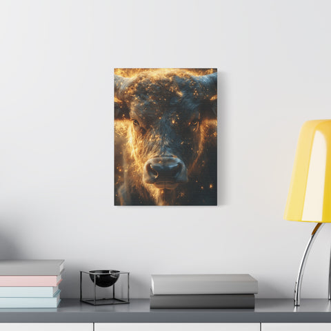 Stretched Canvas Wall Art, Bull Artwork for Home Decor, Rustic Farmhouse Style, Perfect Gift for Animal Lovers, Ideal for Living Room [...]