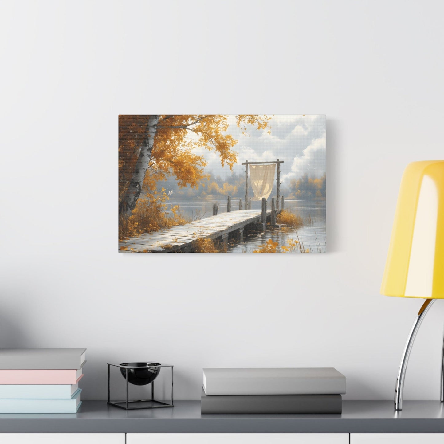 Autumn Serenity Wall Art, Cozy Home Decor, Nature Canvas, Fall Decor, Landscape Artwork, Gift for Nature Lovers