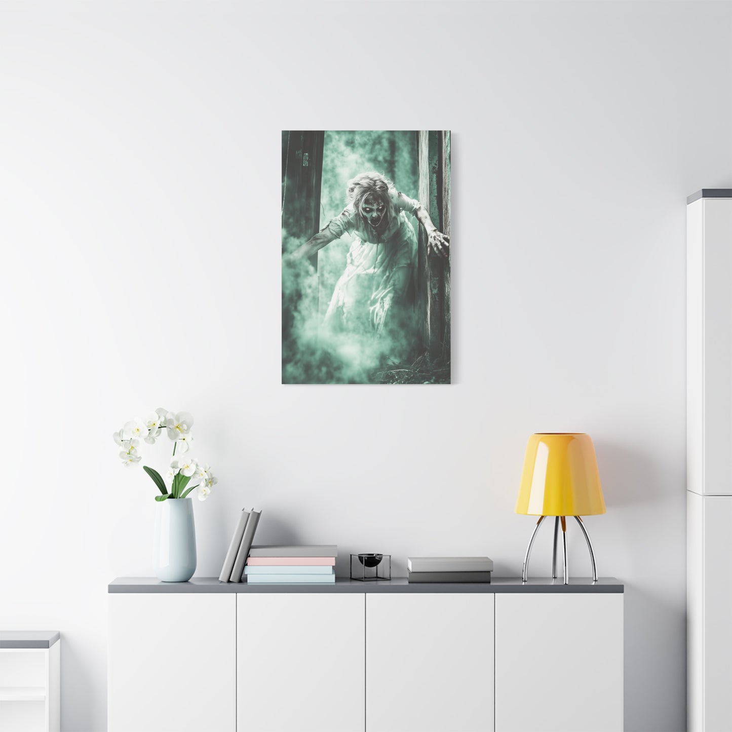 Haunting Matte Canvas Print, Wall Art for Halloween, Scary Decor, Spooky Home Decoration, Horror Lovers Gift, Creepy Artwork