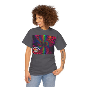 Psychedelic Rainbow Vortex T-Shirt — Trippy Optical Illusion Tee