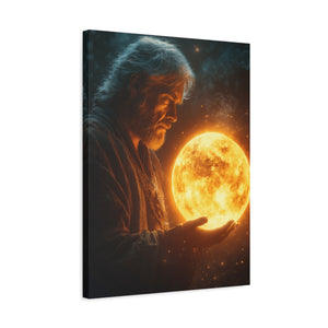 Celestial Guardian Matte Canvas Art, Mystic Wall Decor, Inspiring Home Office Decor, Cosmic Artwork, Spiritual Gift Idea