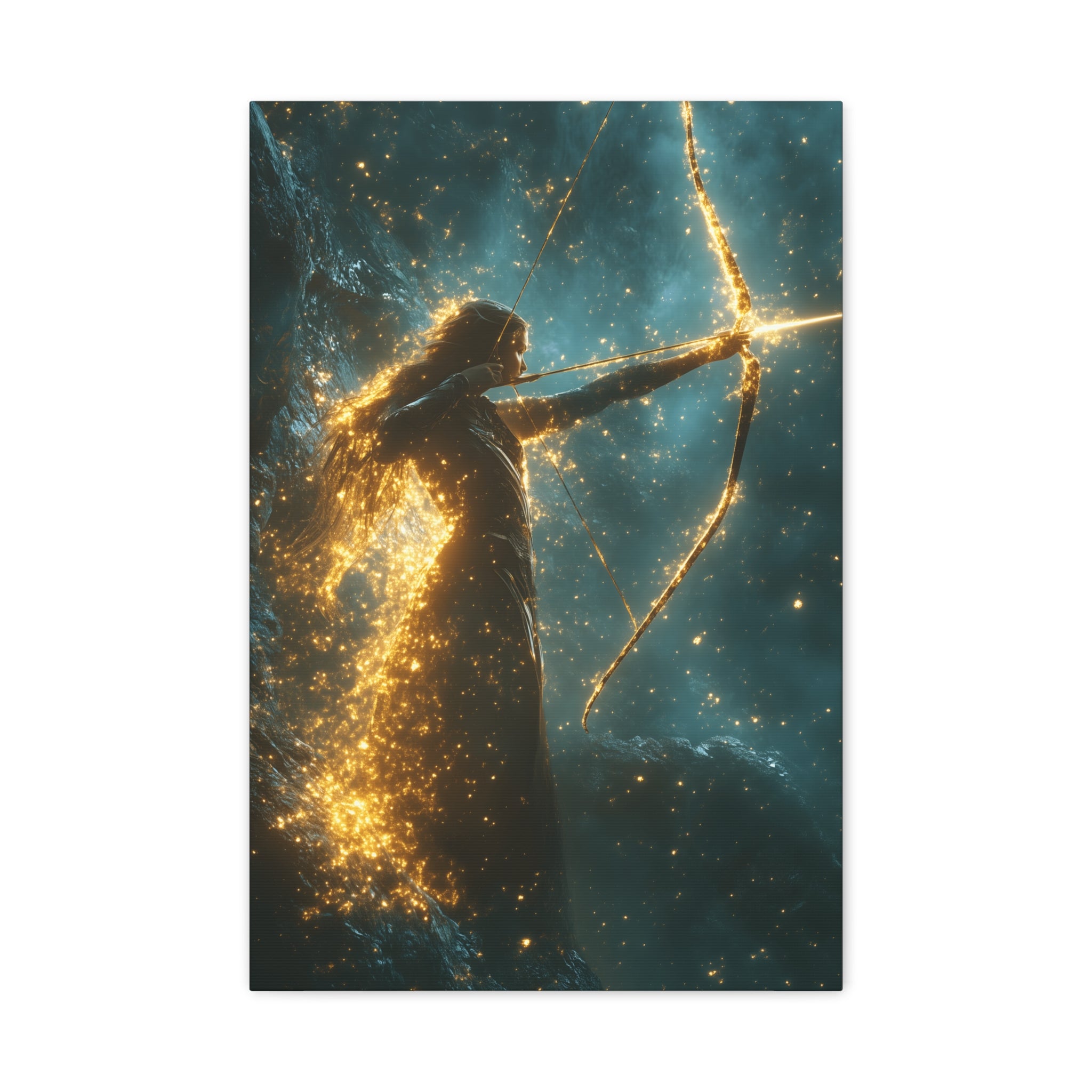 Celestial Archer Canvas Art Print, Dreamy Home Decor for Art Lovers, Gift for Her, Modern Wall Art, Bohemian Room Decor