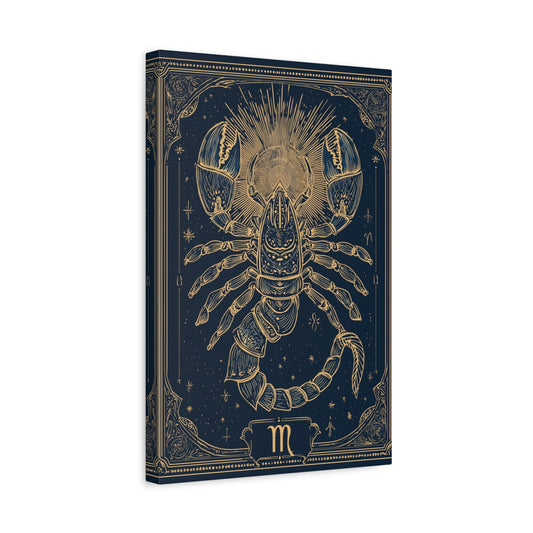 Astrology Wall Art, Scorpion Canvas Print, Scorpio Decor, Zodiac Art, Horoscope Gift, Astrology Home Decor, Celestial Wall Art