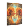 Canvas Art, Gemini Astrological Sign, Stretched Canvas Print, AI Art, Matte Finish, Home Décor Wall Art