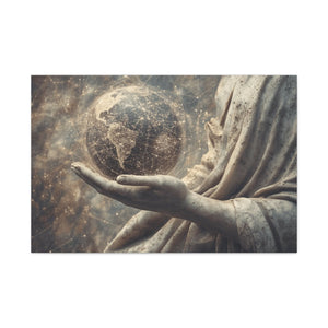 Earth in Hand - Matte Canvas Wall Art for Home Décor, Inspirational Artwork for Living Room
