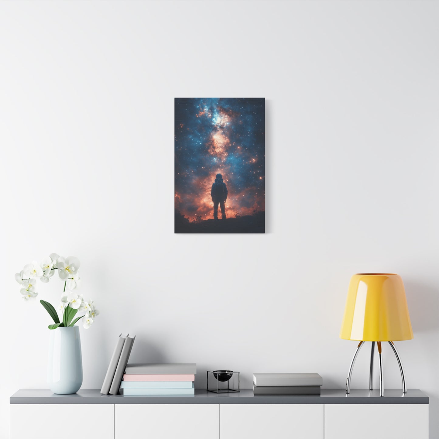 Cosmic Wall Art Canvas Print, Space Decor, Astronaut Artwork, Universe Gift, Galaxy Decoration, Sci-Fi Home Gallery
