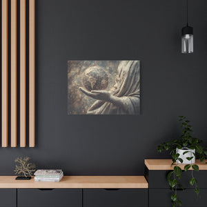 Earth in Hand - Matte Canvas Wall Art for Home Décor, Inspirational Artwork for Living Room