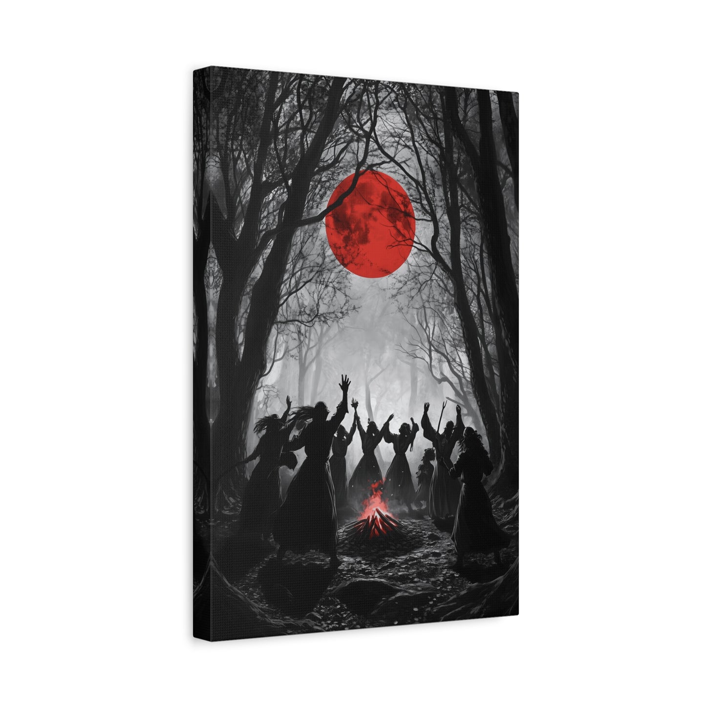 Mystical Forest Canvas Art, Wall Decor, Witchy Home Accent, Boho Decor, Spirit Circle Artwork