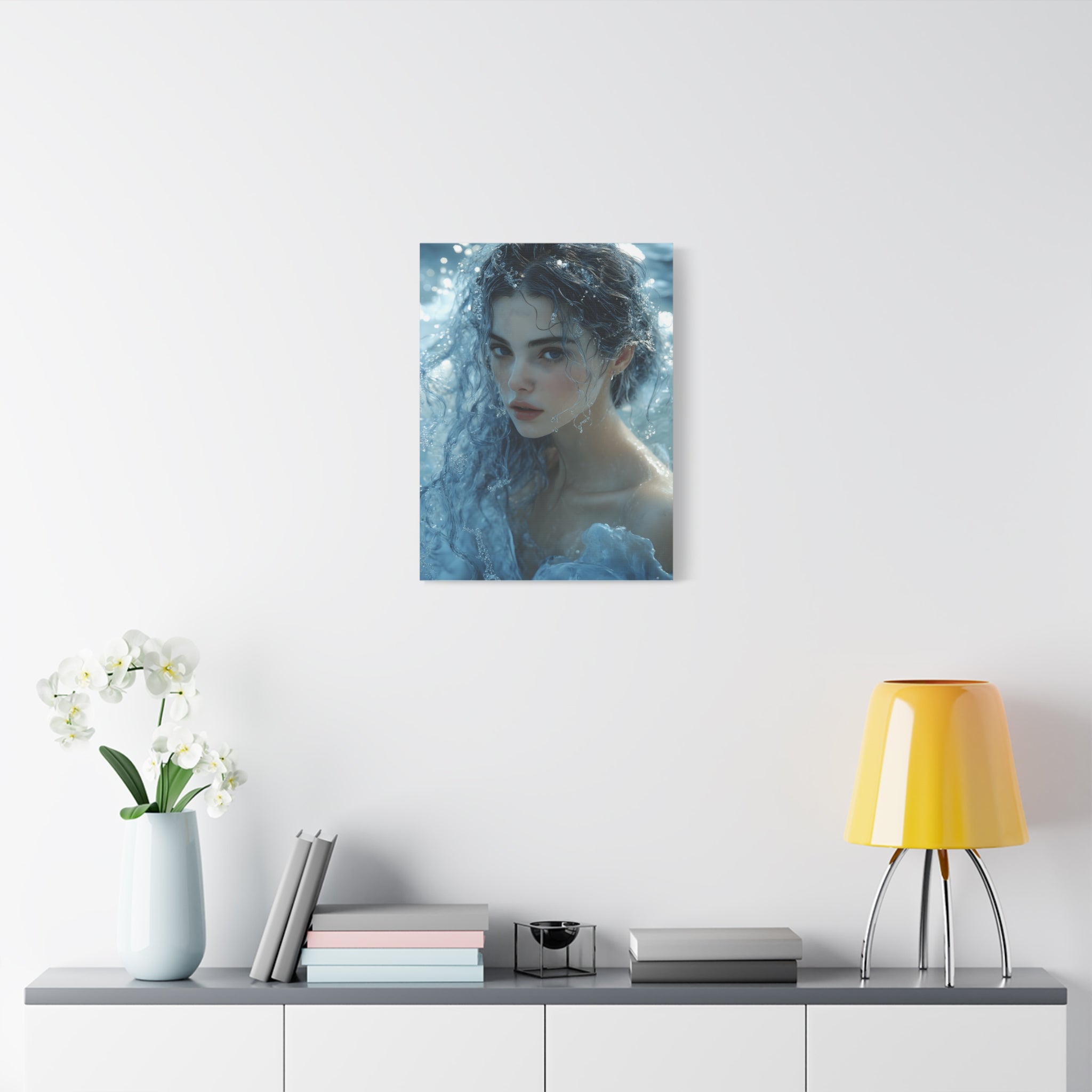 Serene Ocean Canvas Wall Art, Nature Decor, Home Aesthetics, Modern Artwork, Gift for Ocean Lovers, Deep Blue Wall Decor