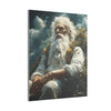 Celestial Sage Canvas Art, Mystical Wisdom Portrait Painting, Nature Wall Décor, Celestial Wall Art, Spiritual Gift