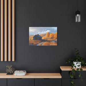 Autumn Landscape Canvas Wall Art, Cozy Home Decor, Nature Print for Living Room, Gift for Art Lovers, Rustic Fall Artwork
