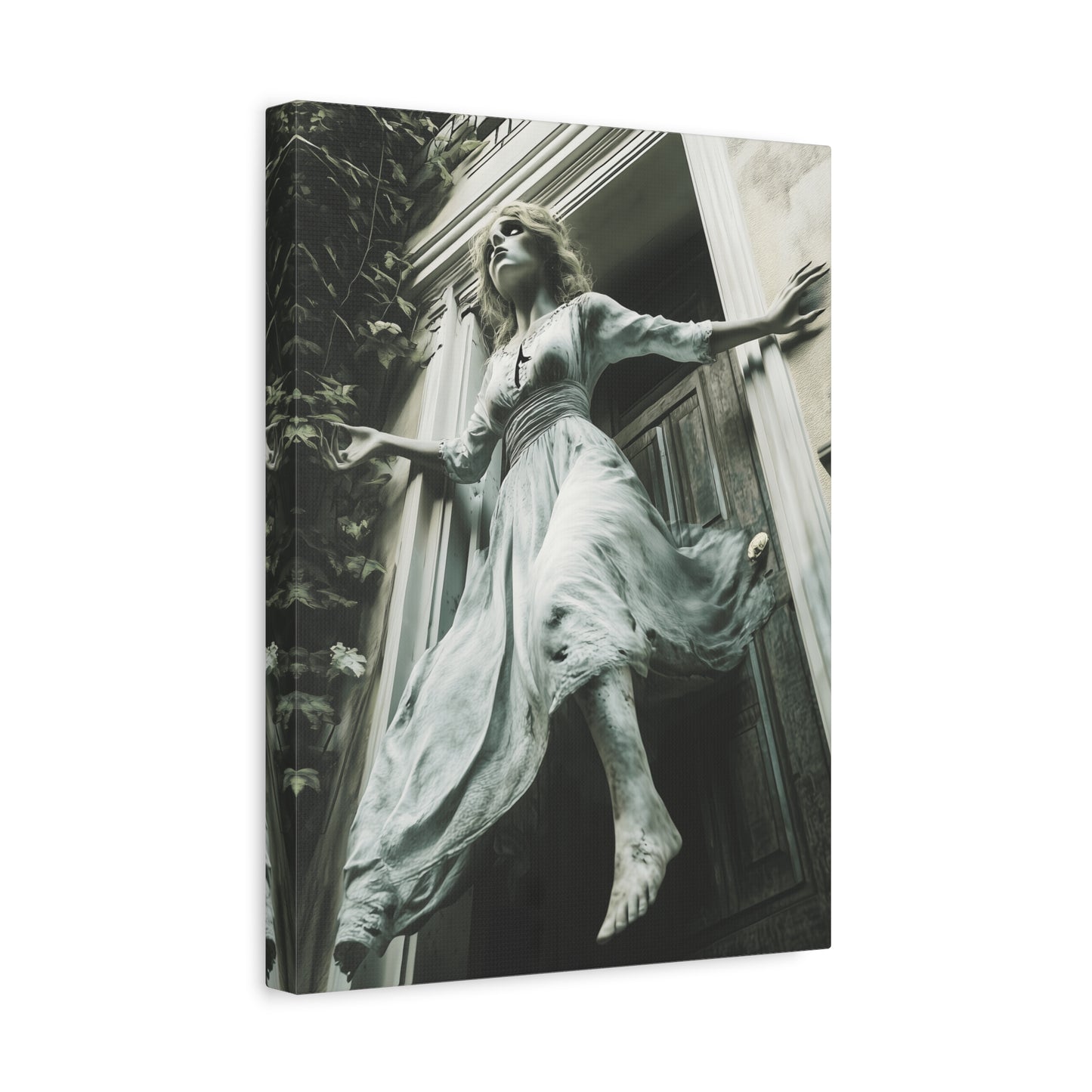 Eerie Fantasy Wall Art Canvas, Dark Atmosphere Decor, Gothic Home Decor, Haunting Art for Halloween, Unique Gift Idea