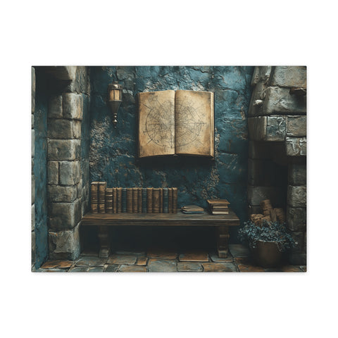 Fantasy Book Nook Wall Art, Cozy Home Decor, Literary Gifts, Reading Corner Artwork, Book Lovers Decor, Magical Canvas Print